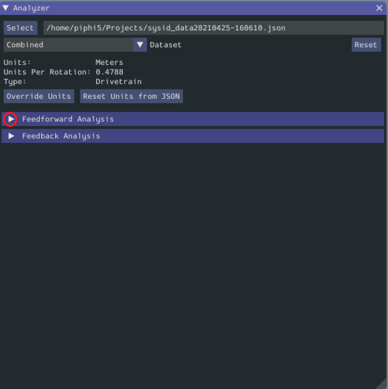 Analyzing data for feedforward