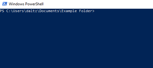 An empty powershell window.