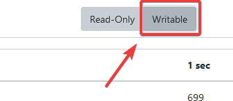 Enabling writable mode in the romi UI